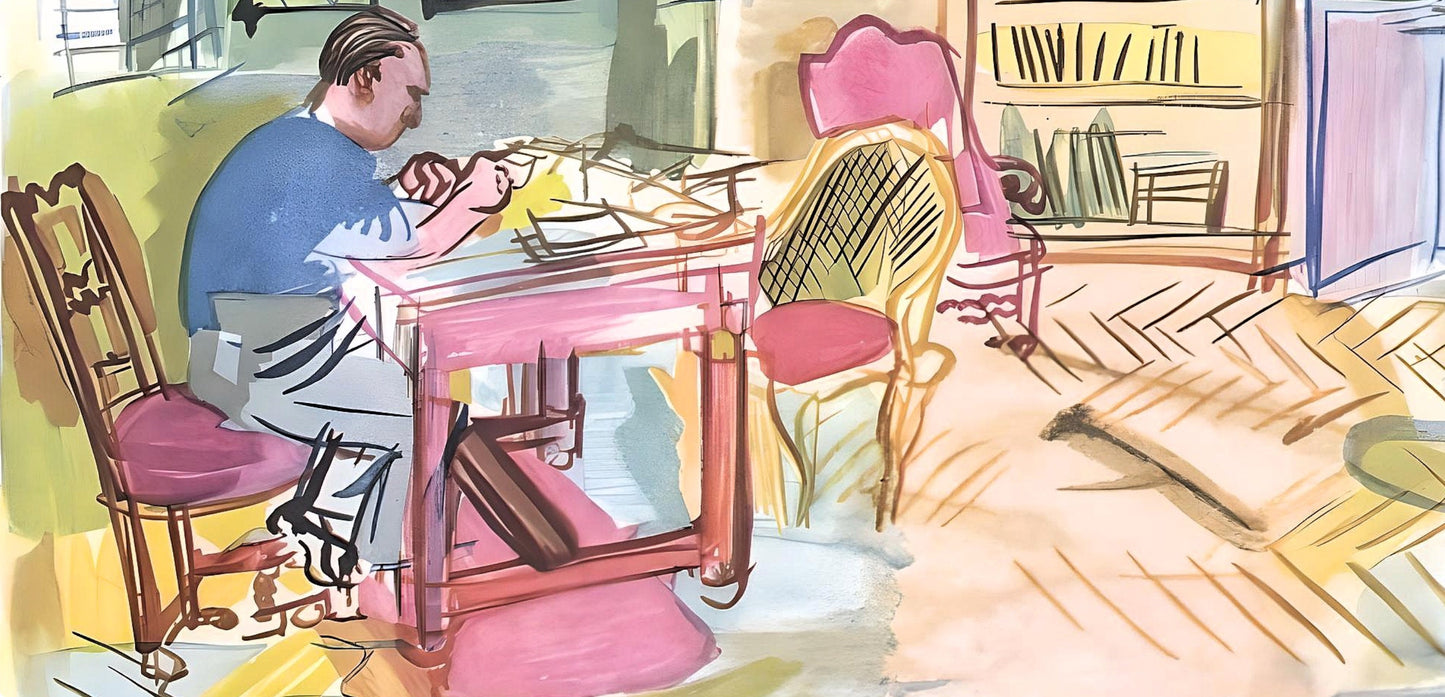 Raoul Dufy, L'Auteur Dans Son Cabinet De Travail, Vacances Forces