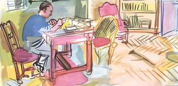 Raoul Dufy, L'Auteur Dans Son Cabinet De Travail, Vacances Forces