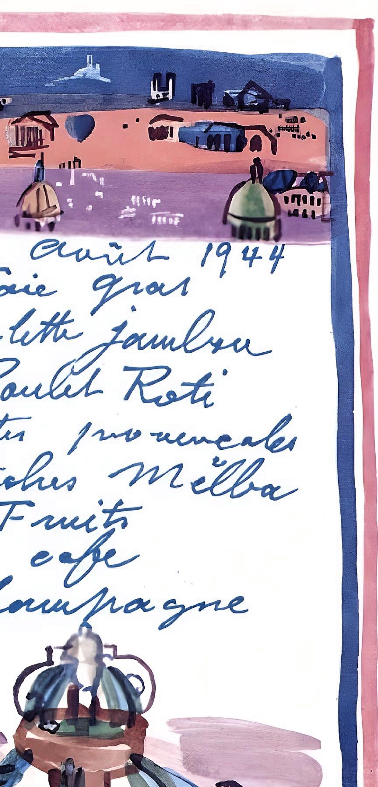 Raoul Dufy, Le Menu De La Libration, Vacances Forces