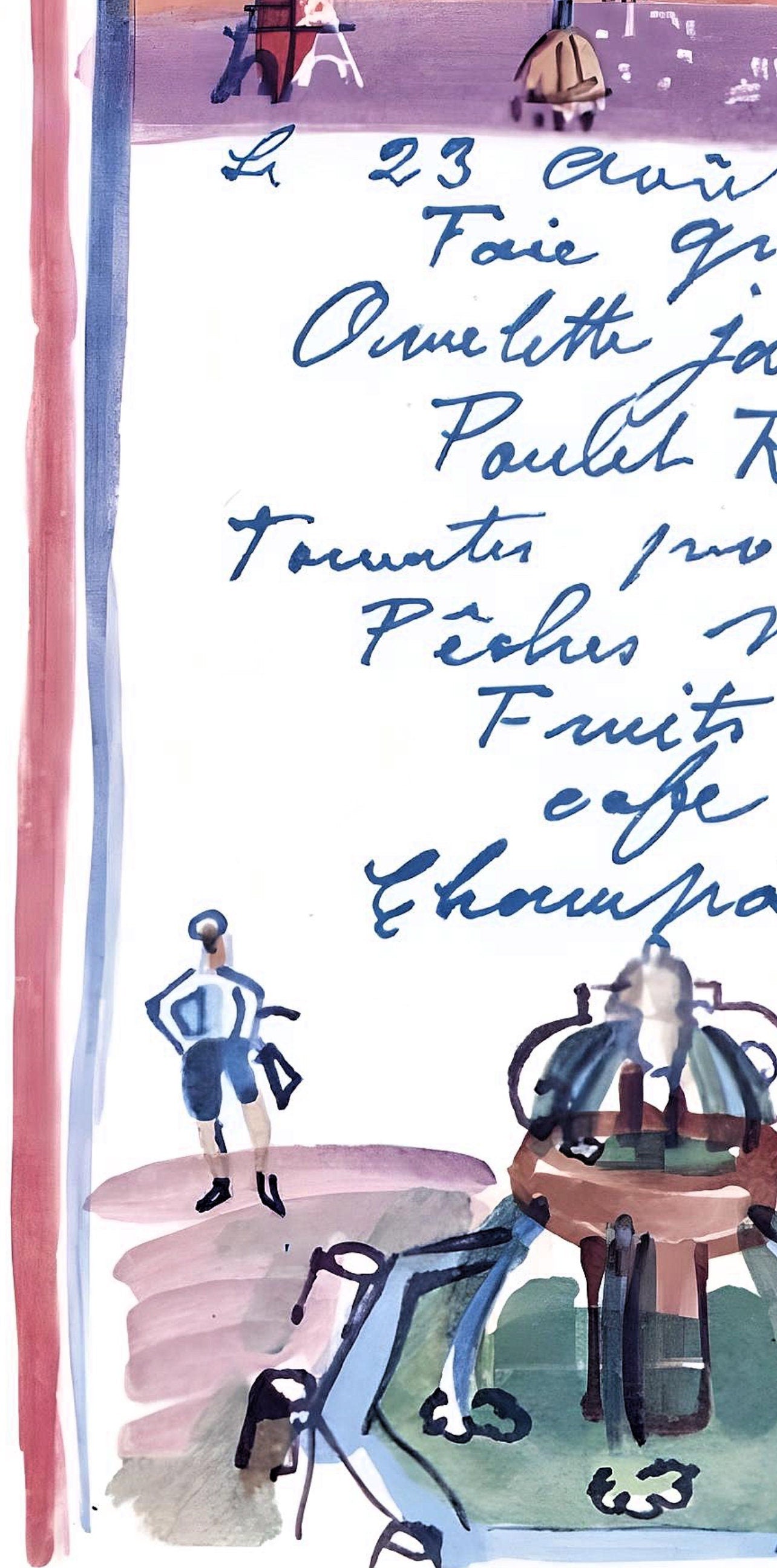 Raoul Dufy, Le Menu De La Libration, Vacances Forces