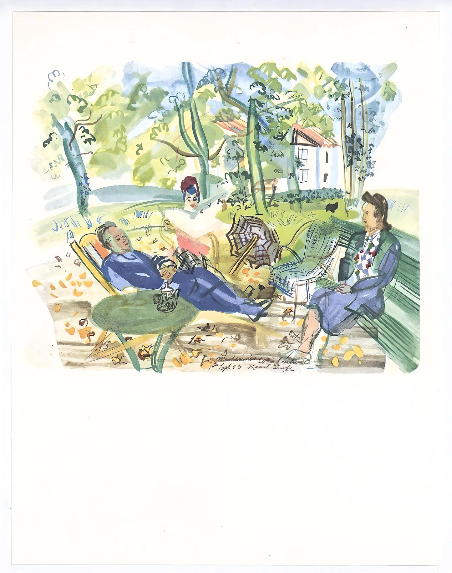 Raoul Dufy, Dans Le Jardin De Montsauns, Vacances Forces