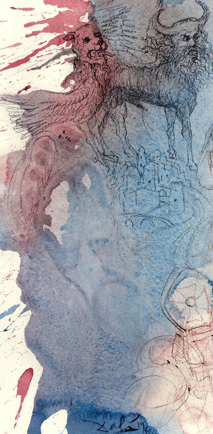 Salvador Dali, Composition (Michler/Lpsinger 1600; Field 69-3), Biblia Sacra, Lithograph