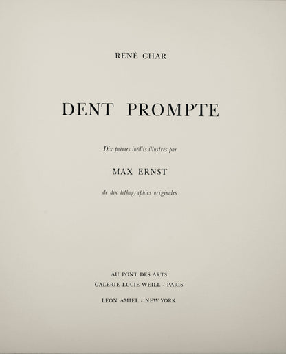 Max Ernst, Composition (Monod 2619; Spies/Leppien A19/C), Dent Prompte