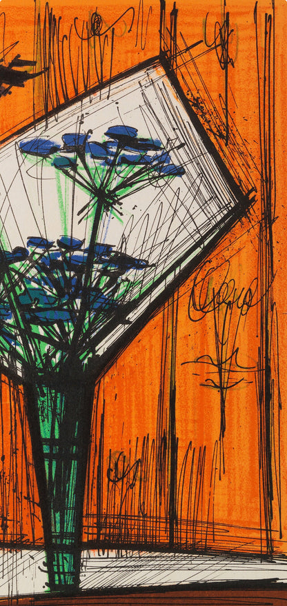 Bernard Buffet, Les Ombelles, Souvenirs Et Portraits D'Artistes, Lithograph