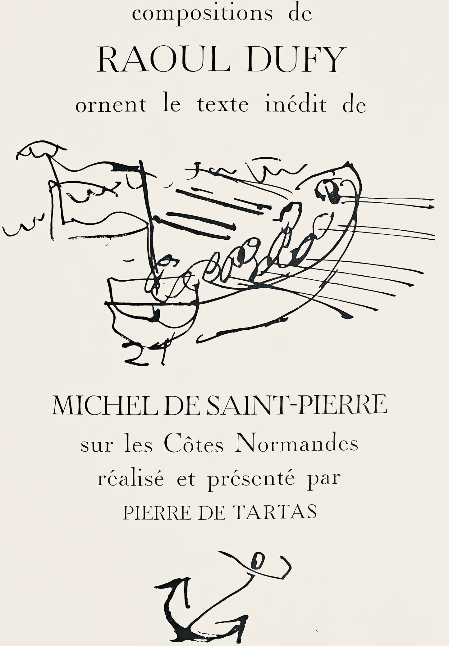 Raoul Dufy, Composition, Les Ctes Normandes, Lithograph