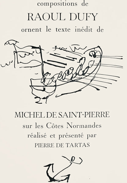 Raoul Dufy, Composition, Les Ctes Normandes, Lithograph
