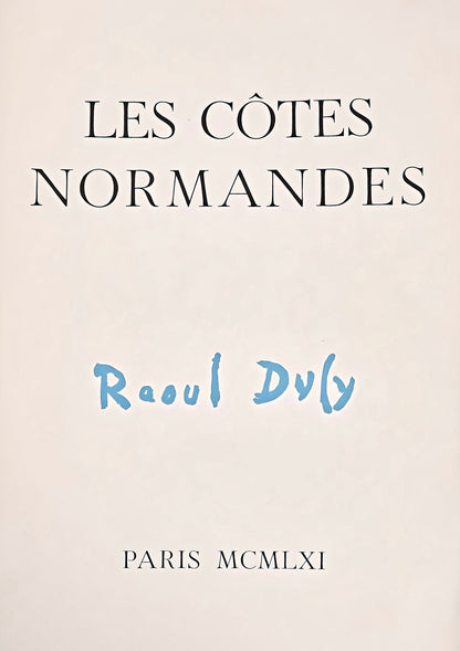 Raoul Dufy, Composition, Les Ctes Normandes, Lithograph