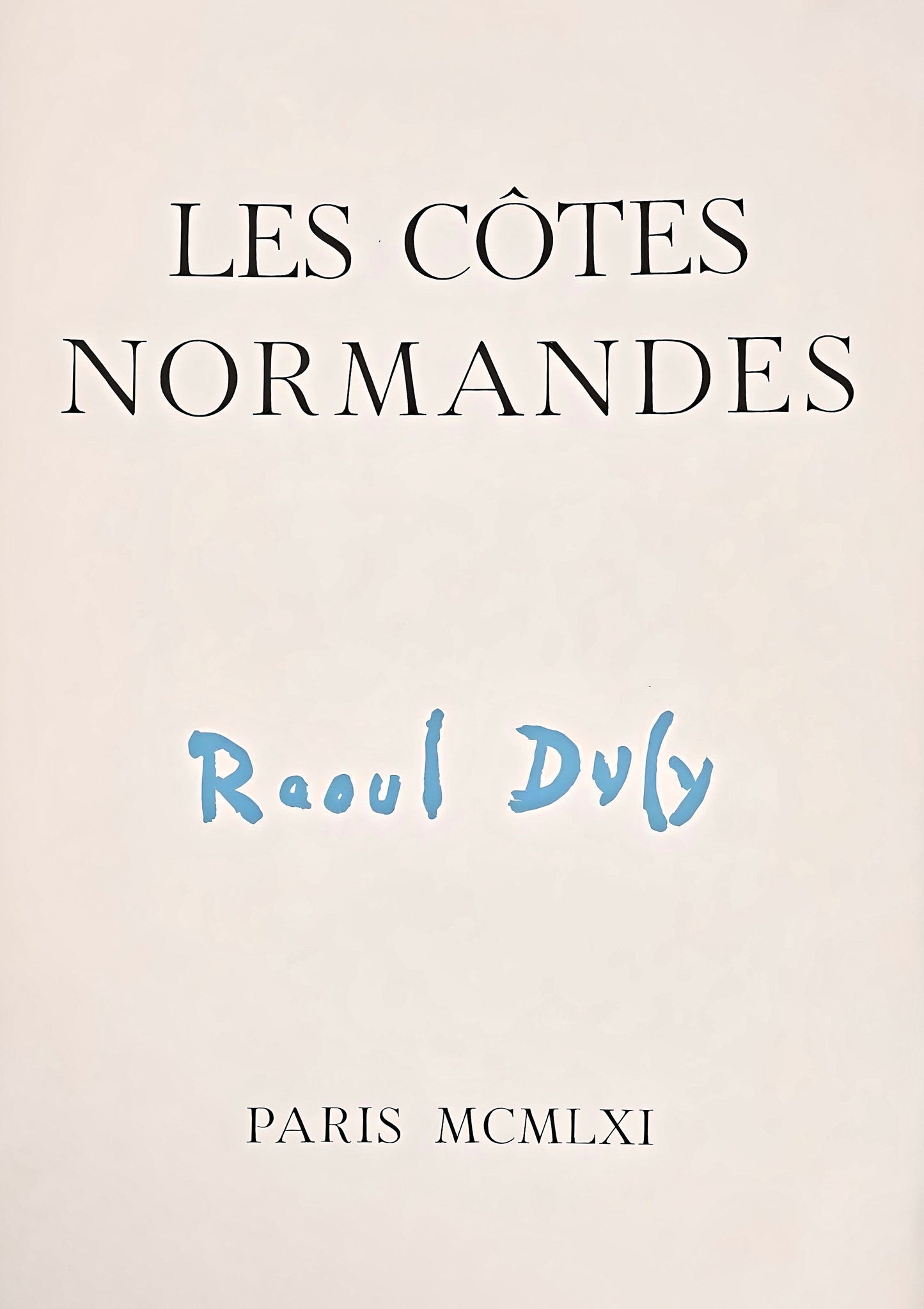 Raoul Dufy, Composition, Les Ctes Normandes, Lithograph