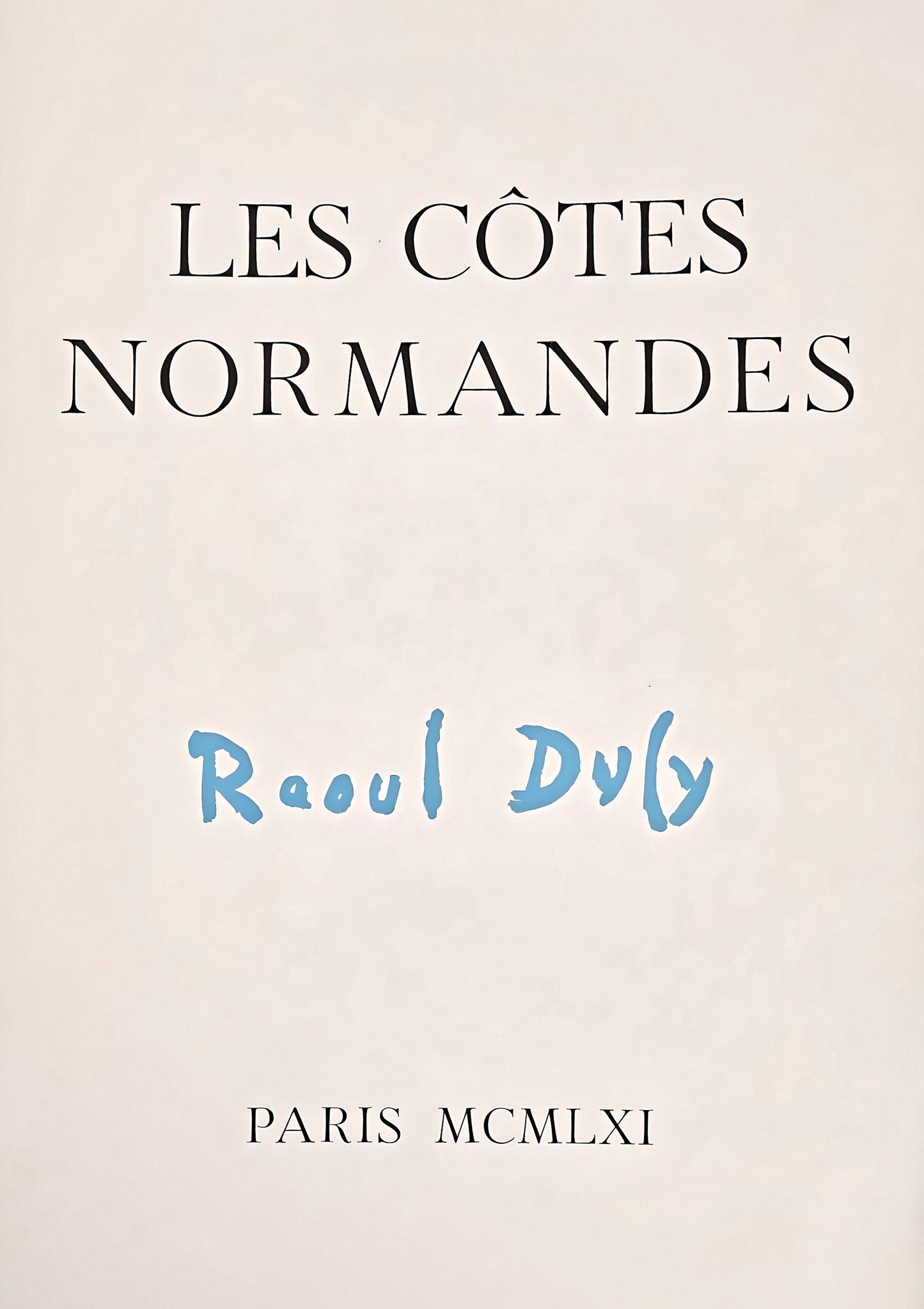 Raoul Dufy, Composition, Les Ctes Normandes, Lithograph