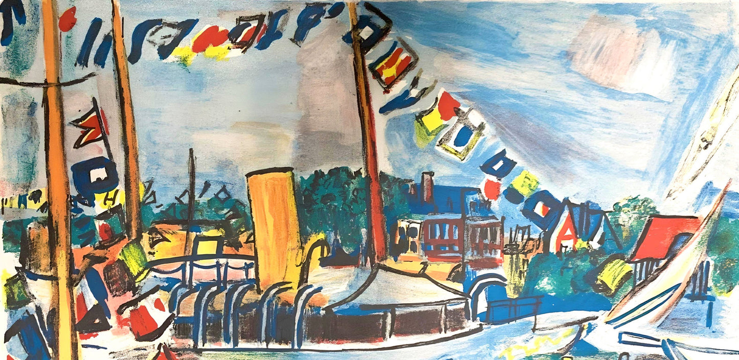 Raoul Dufy, Composition, Les Ctes Normandes, Lithograph