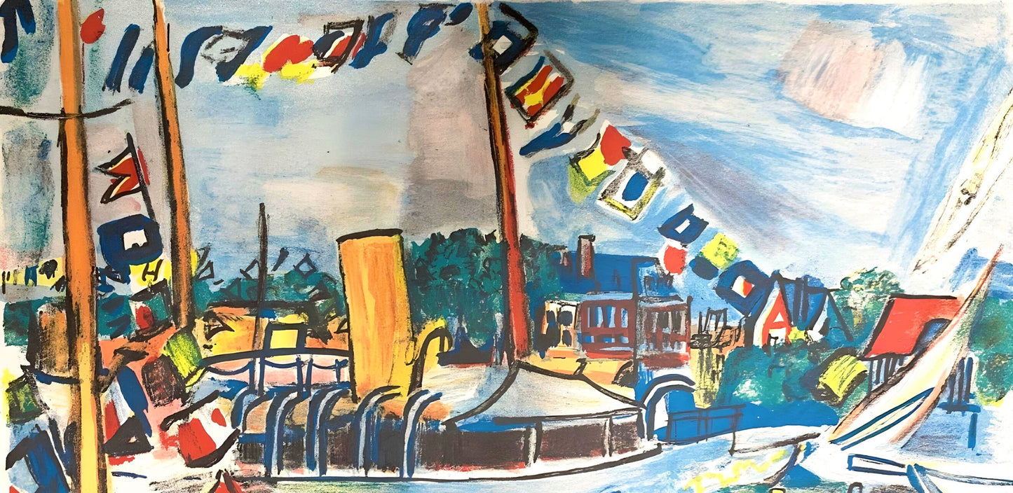 Raoul Dufy, Composition, Les Ctes Normandes, Lithograph