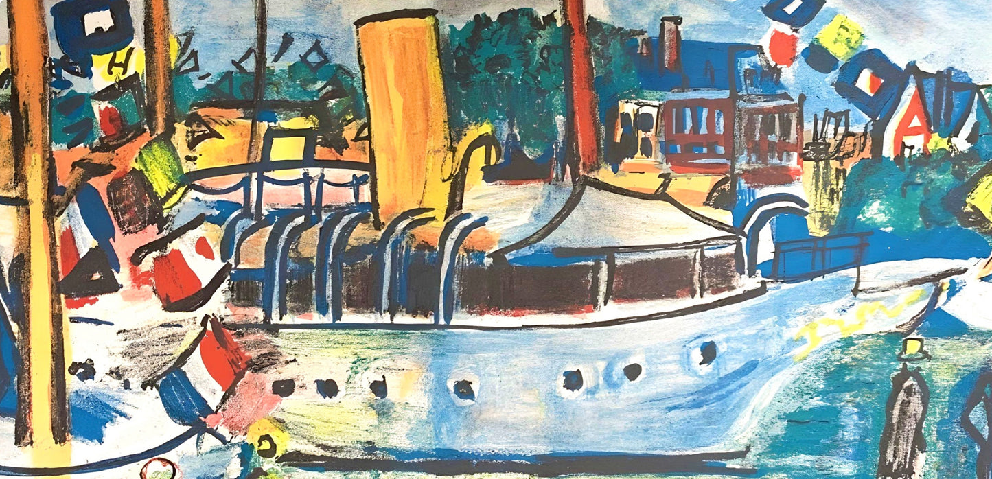 Raoul Dufy, Composition, Les Ctes Normandes, Lithograph