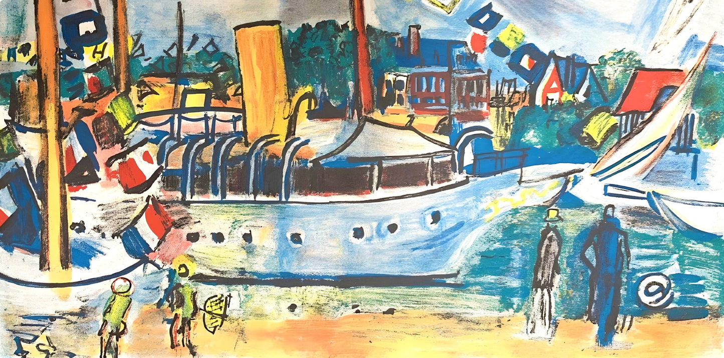 Raoul Dufy, Composition, Les Ctes Normandes, Lithograph