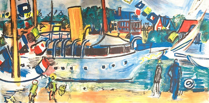 Raoul Dufy, Composition, Les Ctes Normandes, Lithograph