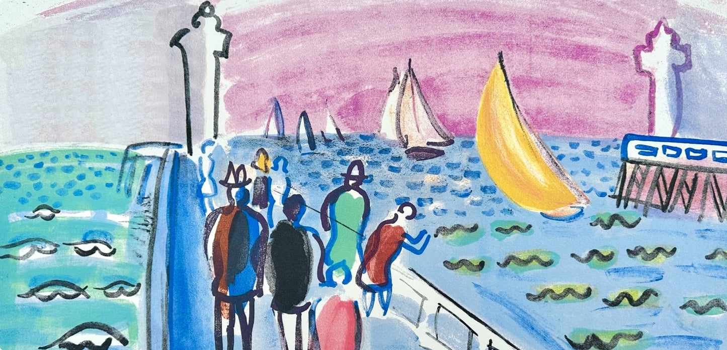 Raoul Dufy, Composition, Les Ctes Normandes, Lithograph