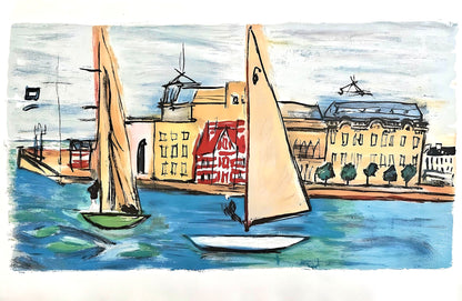 Raoul Dufy, Composition, Les Ctes Normandes, Lithograph