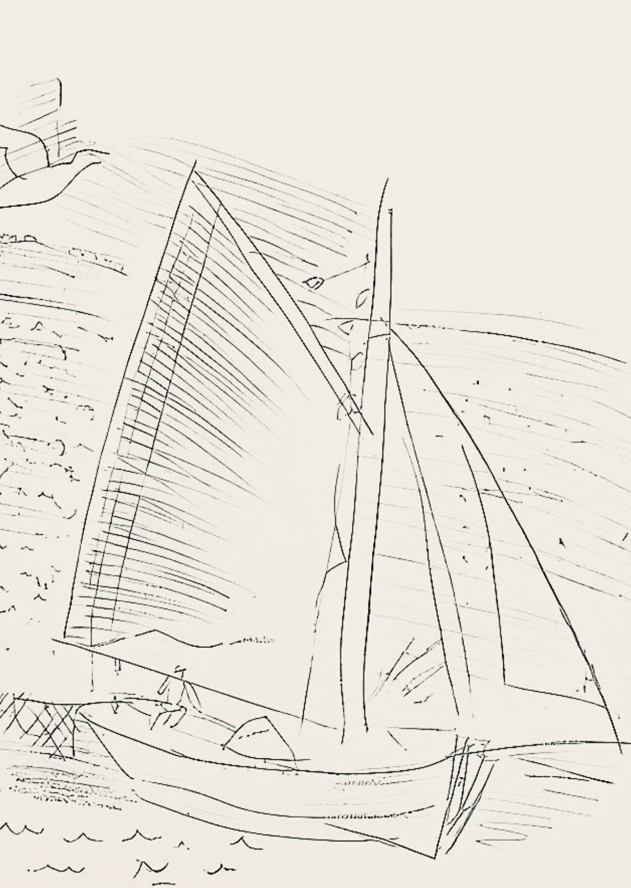 Raoul Dufy, Composition, Les Ctes Normandes, Lithograph