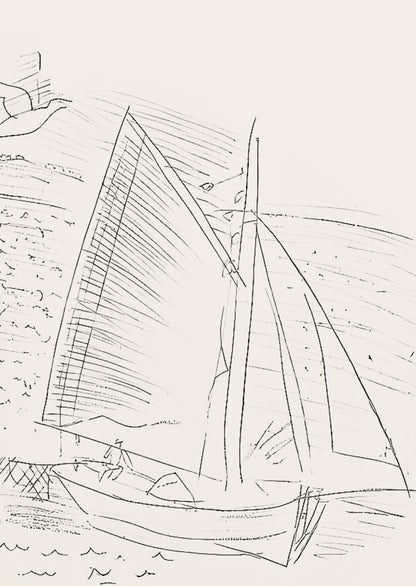 Raoul Dufy, Composition, Les Ctes Normandes, Lithograph