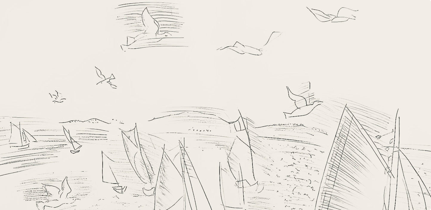 Raoul Dufy, Composition, Les Ctes Normandes, Lithograph