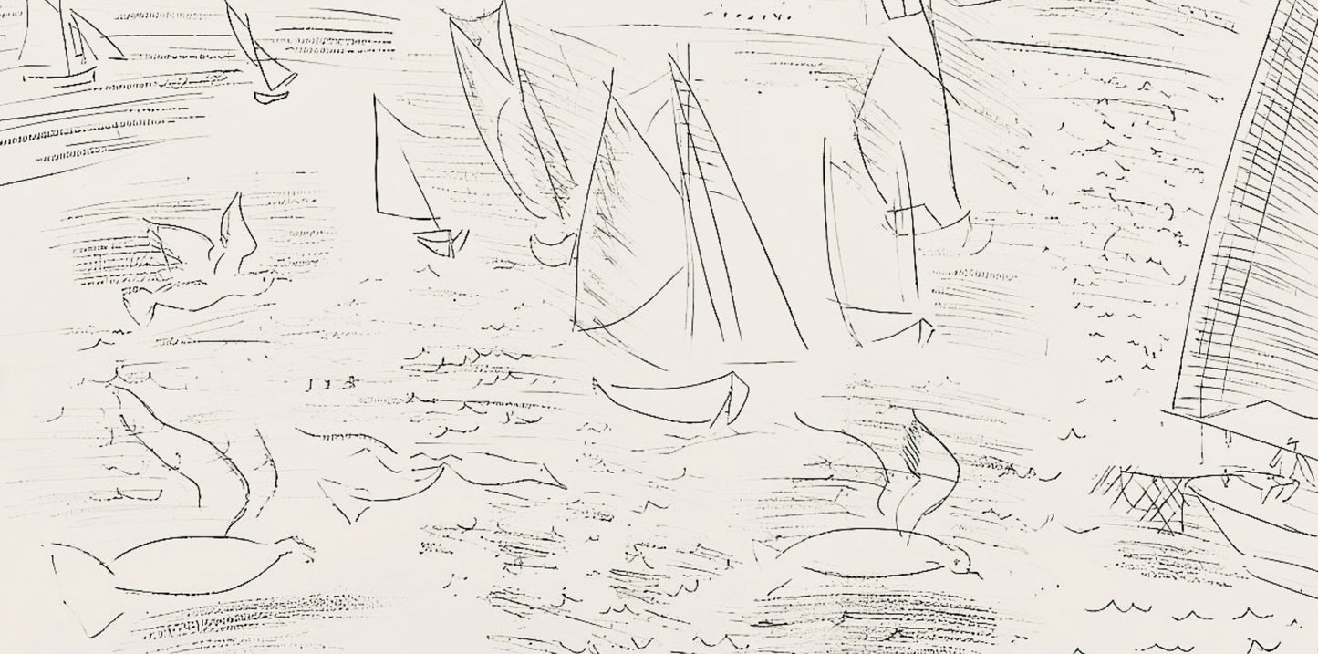 Raoul Dufy, Composition, Les Ctes Normandes, Lithograph