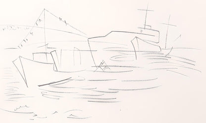 Raoul Dufy, Composition, Les Ctes Normandes, Lithograph