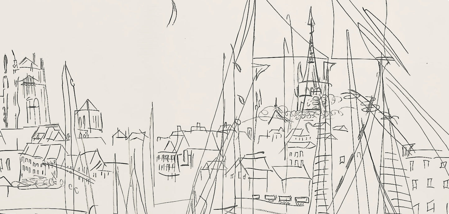 Raoul Dufy, Composition, Les Ctes Normandes, Lithograph