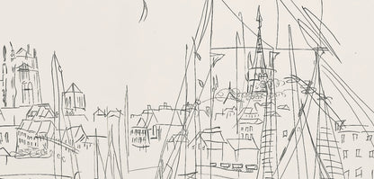 Raoul Dufy, Composition, Les Ctes Normandes, Lithograph