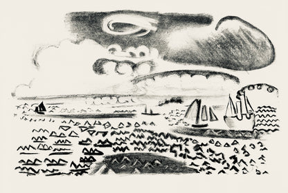 Raoul Dufy, Composition, Les Ctes Normandes, Lithograph