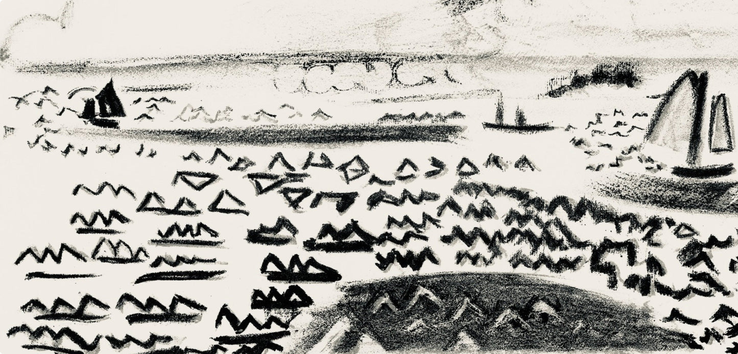 Raoul Dufy, Composition, Les Ctes Normandes, Lithograph