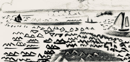 Raoul Dufy, Composition, Les Ctes Normandes, Lithograph