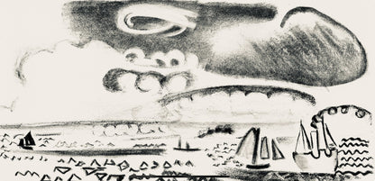 Raoul Dufy, Composition, Les Ctes Normandes, Lithograph