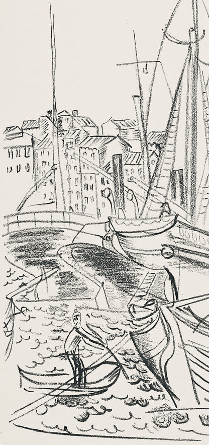 Raoul Dufy, Composition, Les Ctes Normandes, Lithograph