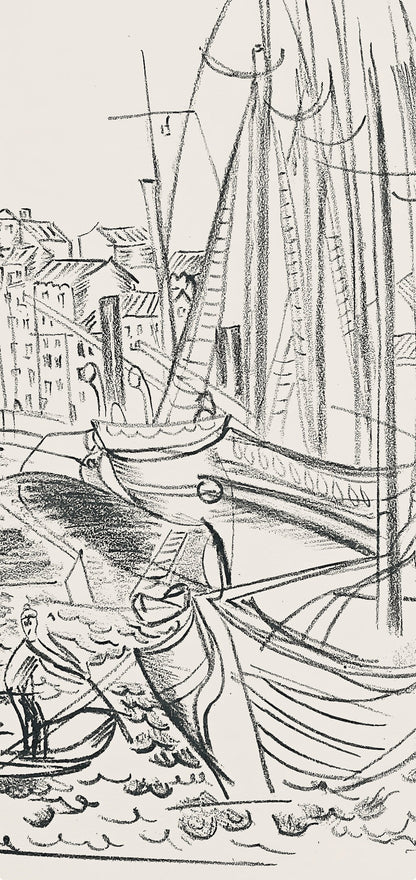 Raoul Dufy, Composition, Les Ctes Normandes, Lithograph