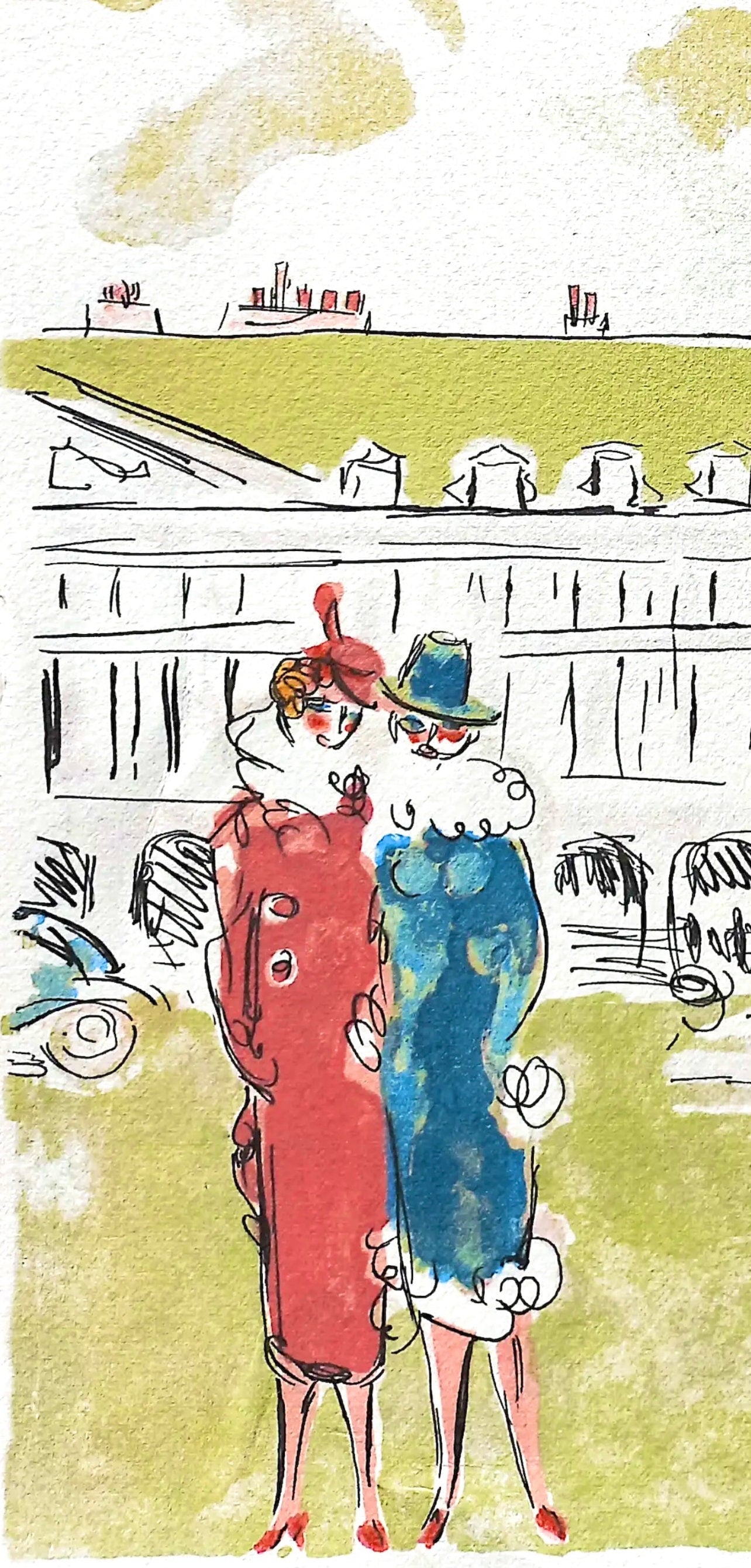 Kees Van Dongen, Place Vendme, Au Temps De Paris Seine, Lithograph