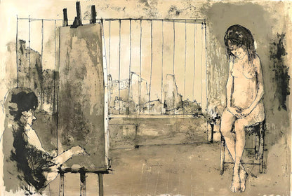 Jean Jansem, Atelier Parisien, Au Temps De Paris Seine, Lithograph