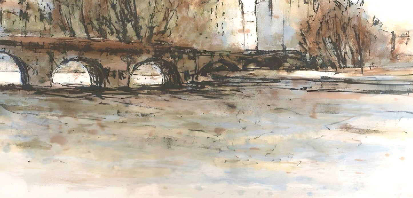 Aim Daniel Steinlen, Le Pont-Neuf, Au Temps De Paris Seine, Lithograph