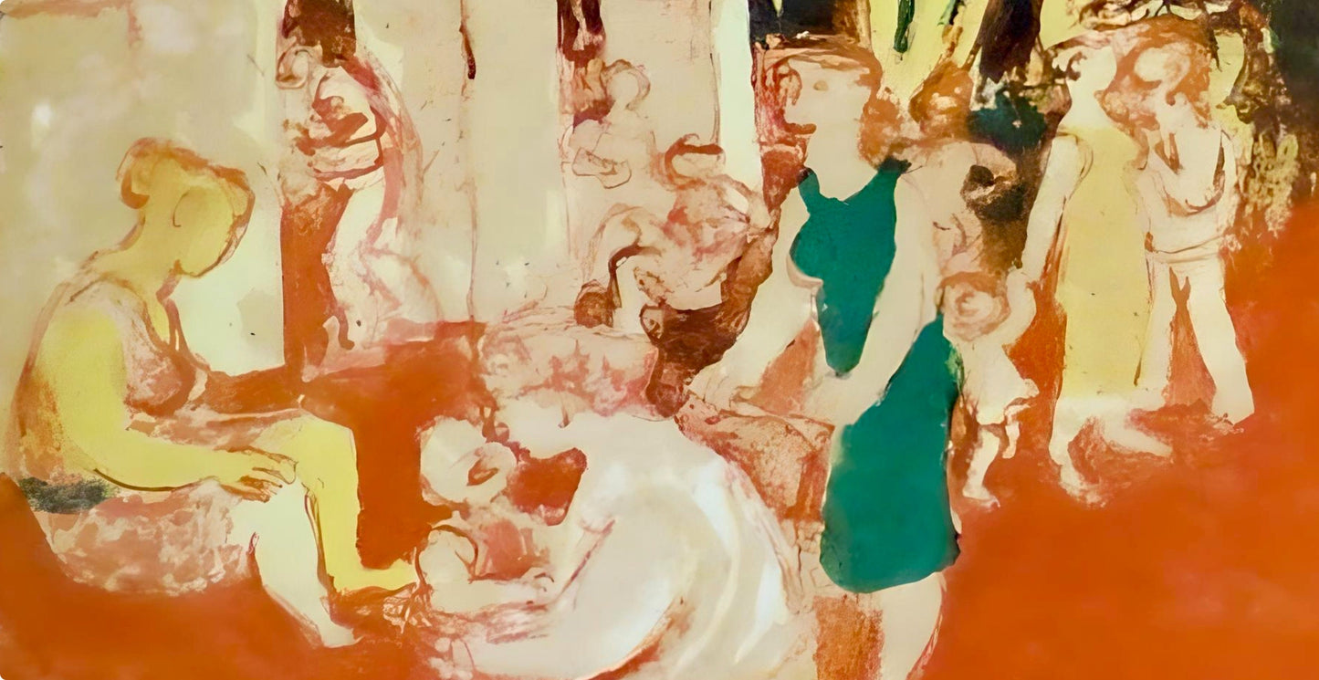 Maurice Savin, Le Luxembourg, Au Temps De Paris Seine, Lithograph