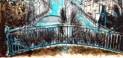 Douard-Georges Mac-Avoy, Panorama De Paris, Au Temps De Paris Seine, Lithograph