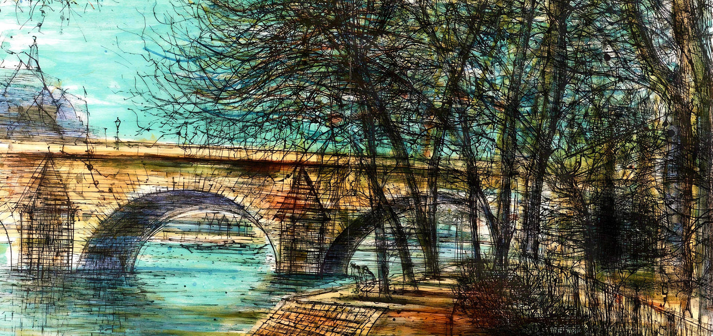 Jean Carzou, Le Pont-Neuf, Au Temps De Paris Seine, Lithograph