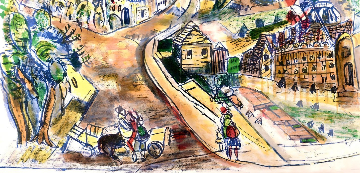 Michel Kikone, Les Invalides, Au Temps De Paris Seine, Lithograph