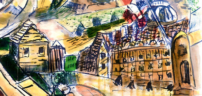 Michel Kikone, Les Invalides, Au Temps De Paris Seine, Lithograph