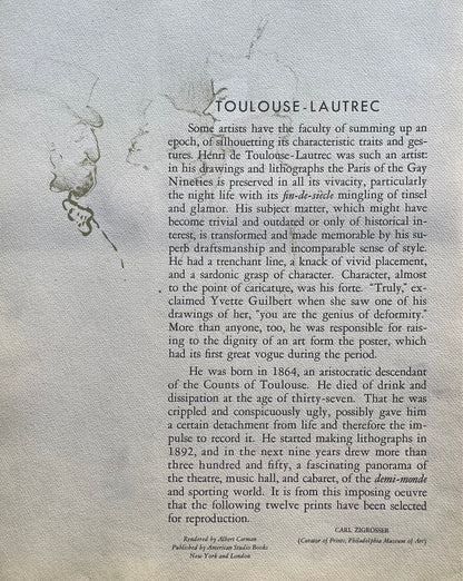 Henri De Toulouse-Lautrec, La Modiste, Tlautrec, Philadelphia Museum Of Art, Lithograph
