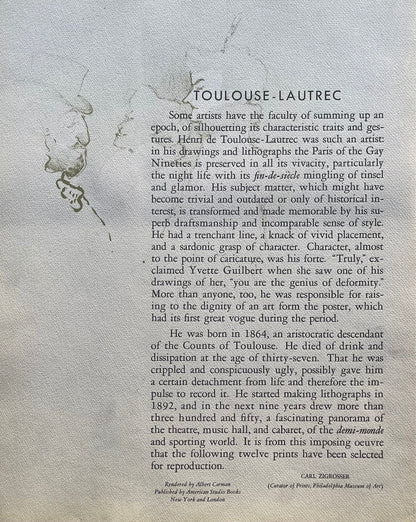 Henri De Toulouse-Lautrec, The Chap Book, Tlautrec, Philadelphia Museum Of Art, Lithograph