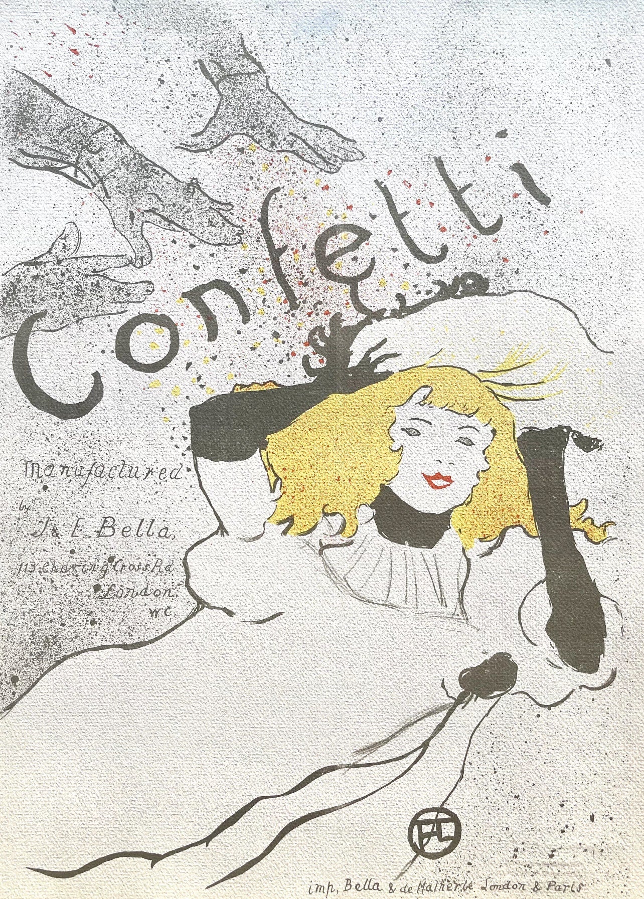 Henri De Toulouse-Lautrec, Confetti, Tlautrec, Philadelphia Museum Of Art, Lithograph