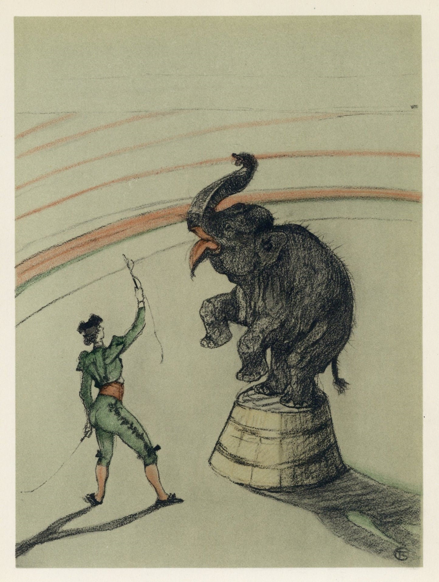 Henri De Toulouse-Lautrec, Elephant En Liberte, The Circus By Toulouse-Lautrec, Lithograph