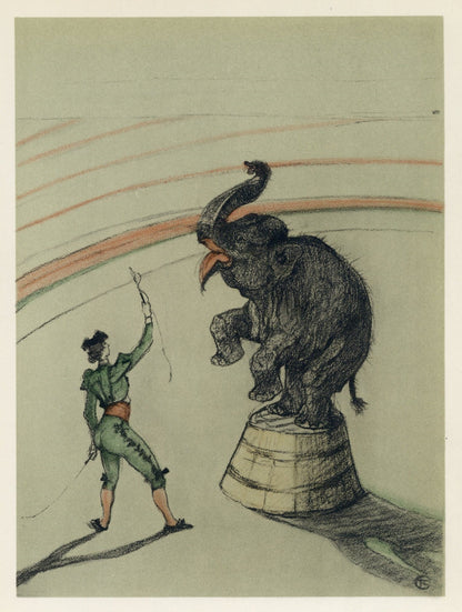 Henri De Toulouse-Lautrec, Elephant En Liberte, The Circus By Toulouse-Lautrec, Lithograph