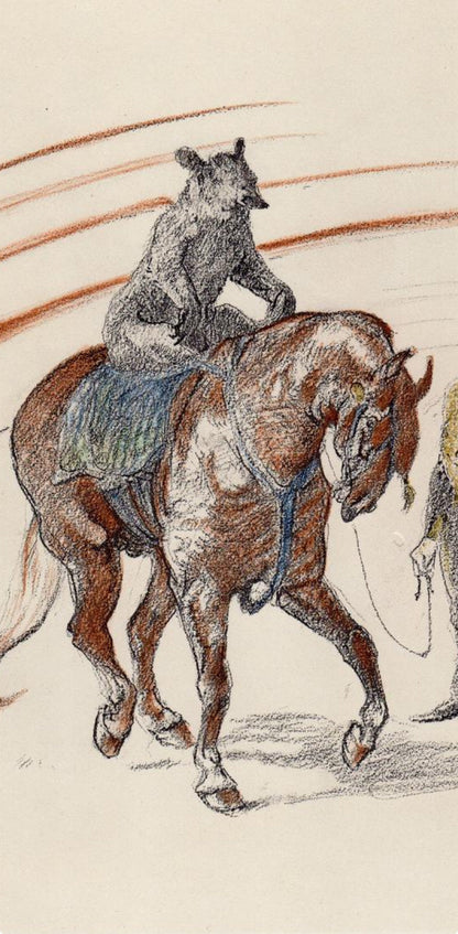 Henri De Toulouse-Lautrec, Travail De L'Ours Sur, The Circus By Toulouse-Lautrec, Lithograph