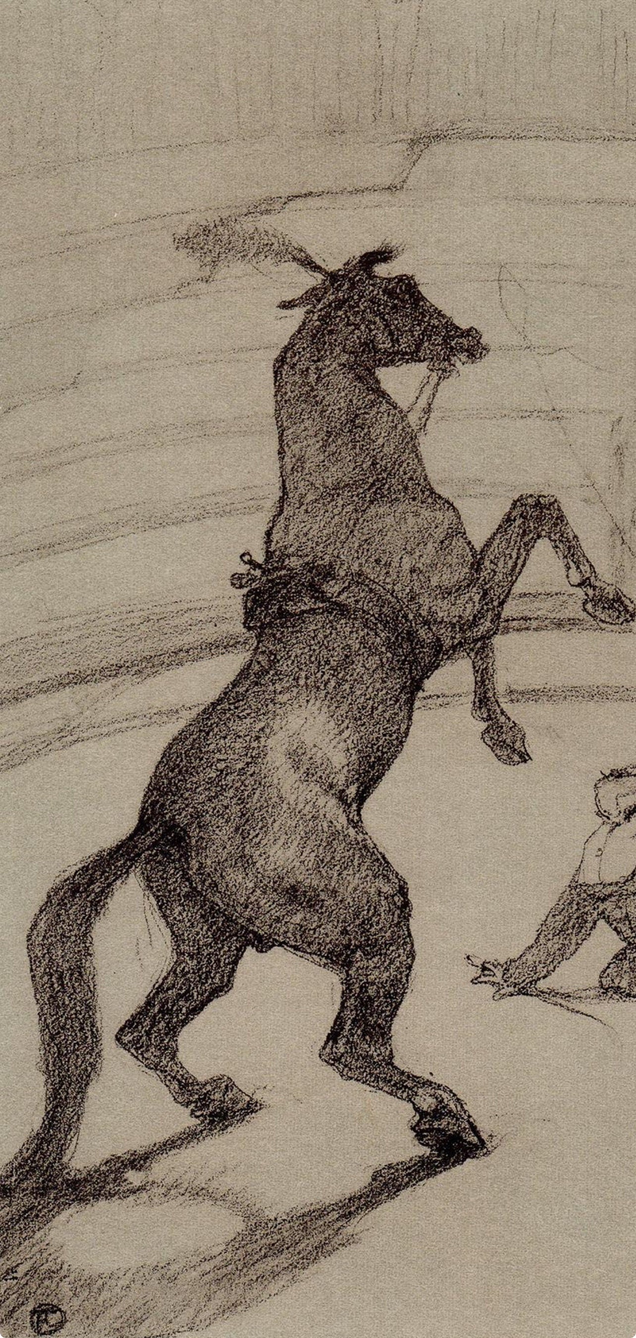Henri De Toulouse-Lautrec, Cheval Pointant, The Circus By Toulouse-Lautrec, Lithograph