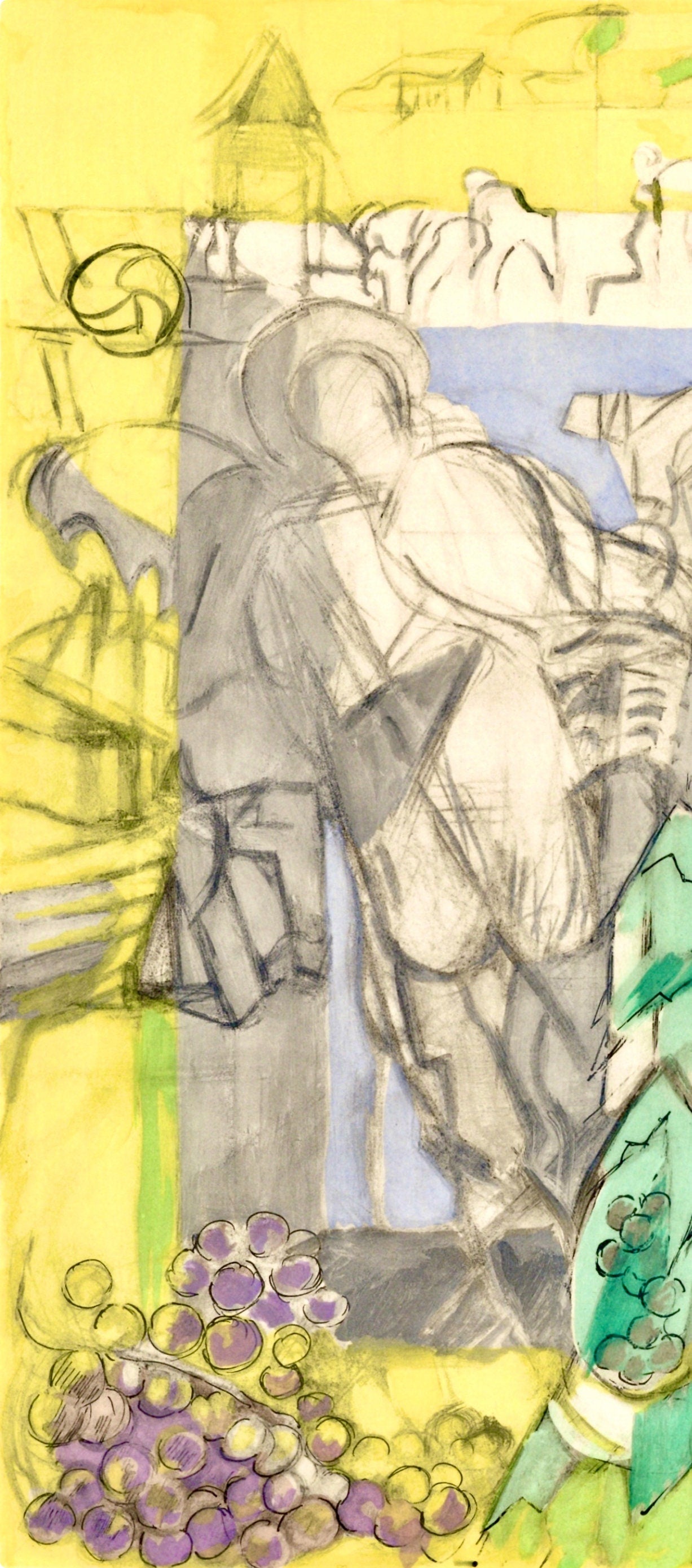 Jacques Villon, Couverture, Vins, Fleurs Et Flammes, Lithograph