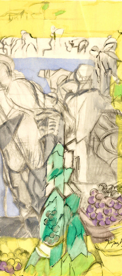 Jacques Villon, Couverture, Vins, Fleurs Et Flammes, Lithograph